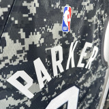 Sa Spurs PARKER # 9 Camouflage Top Quality Hot Pressing NBA Jersey