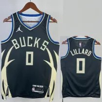 22/23 BUCKS LILLARD #0 Black Trapeze Iimited Top Quality Hot Pressing NBA Jersey(V领)