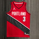 Trail Blazers McCOLLUM #３Red Trapeze Edition Top Quality Hot Pressing NBA Jersey
