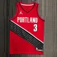 Trail Blazers McCOLLUM #３Red Trapeze Edition Top Quality Hot Pressing NBA Jersey