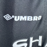 1998/1999 Man Utd  Black Retro  Long Sleeve Soccer Jersey(袖红边）