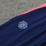 24/25 Man Utd Blue Kids Half Pull Tracksuit  (蓝色童装、半拉链)