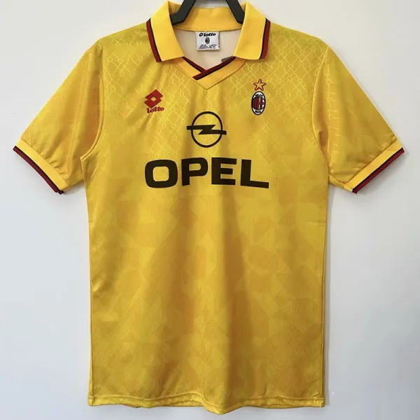 1995/1996 ACM Away Yellow Retro Soccer Jersey