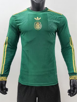 25/26 Mexico Special Edition Green  Long Sleeve Player Version Soccer Jersey