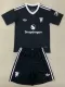 24/25 Man Utd Black Goalkeeper Kids Soccer Jersey