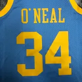 2002 LAKERS O'NEAL #34 Light blue Retro Top Quality Hot Pressing NBA Jersey