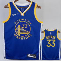 22/23 WARRIORS WISEMAN #33 Blue Top Quality Hot Pressing NBA Jersey (V领)