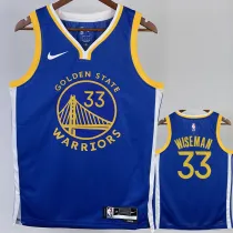 22/23 WARRIORS WISEMAN #33 Blue Top Quality Hot Pressing NBA Jersey (V领)