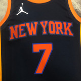 22/23 KNICKS ANTHONY #7 Black Top Quality Hot Pressing NBA Jersey (Trapeze Edition) 飞人版