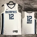22/23 GRIZZLIES MORANT #12 White Edition Top Quality Hot Pressing NBA Jersey