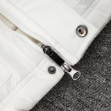 24/25  Napoli White Hooded Cotton Coat
