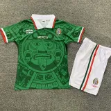1998 Mexico Home Kids Retro Soccer Jersey