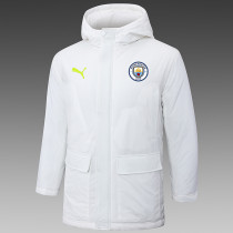 24/25 Man City White Hooded Cotton Coat G240绿色彪马标
