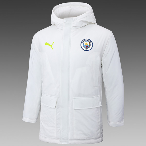24/25 Man City White Hooded Cotton Coat G240绿色彪马标