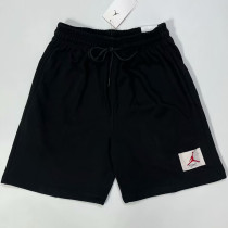 24/25 Red Flying Man Logo Black Cotton shorts(001、红飞人标、全棉)