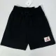 24/25 Red Flying Man Logo Black Cotton shorts(001、红飞人标、全棉)
