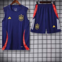 24/25 Spain Royal Blue Tank top and shorts suit