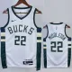 22/23 BUCKS MIOOLETON #22 Home White Top Quality Hot Pressing NBA Jersey(V领)