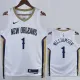 22/23 Pelicans WILLIAMSON #1 White Top Quality Hot Pressing NBA Jersey（V领）