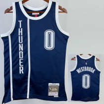 2015/16 OKC WESTBROOK #0 Royal Blue Retro Top Quality Hot Pressing NBA Jersey