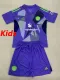 24/25 Man Utd Purple Goalkeeper Kids Soccer Jersey