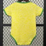 24/25 Brazil Home  Baby Infant Crawl Suit