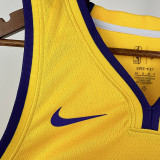 LAKERS DONCIC'#77 Yellow (With star markings)Top Quality Hot Pressing NBA Jersey(侧带星标）