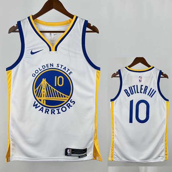 22/23 WARRIORS BUTLER III # 10 White Retro Edition Top Quality Hot Pressing NBA Jersey(V领)