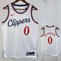 24/25 Clippers WESTBROOK #0 White City Edition Home Top Quality Hot Pressing NBA Jersey