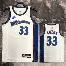 22/23 Wizards KUZMA #33 White Top Quality Hot Pressing NBA Jersey (Retro Logo)
