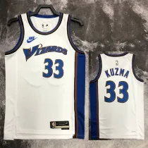 22/23 Wizards KUZMA #33 White Top Quality Hot Pressing NBA Jersey (Retro Logo)
