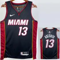 22/23 HEAT ADEBAYO #13 Black Top Quality Hot Pressing NBA Jersey (V领）