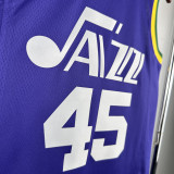 23/24 JAZZ MITCHELL #45 purple Top Quality Top Quality Hot Pressing NBA Jersey (Retro Logo)