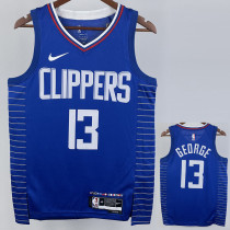 22/23 Clippers GEORGE #13 Blue Top Quality Hot Pressing NBA Jersey