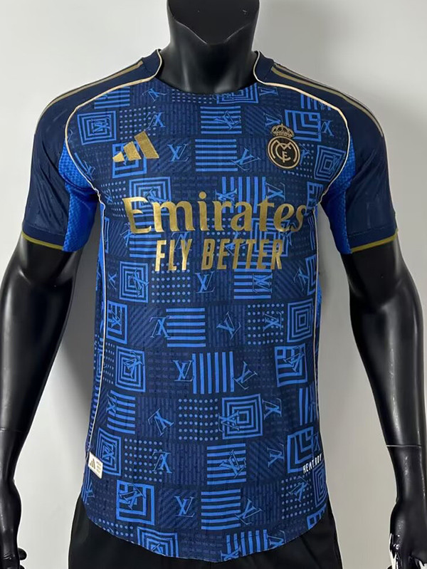 25/26 RMA LV Royal Blue Player Version Soccer Jersey