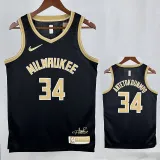 23/24 LAKERS LETTER BROTHER #34 Black Honor EditionTop Quality Hot Pressing NBA Jersey