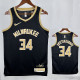 23/24 LAKERS LETTER BROTHER #34 Black Honor EditionTop Quality Hot Pressing NBA Jersey
