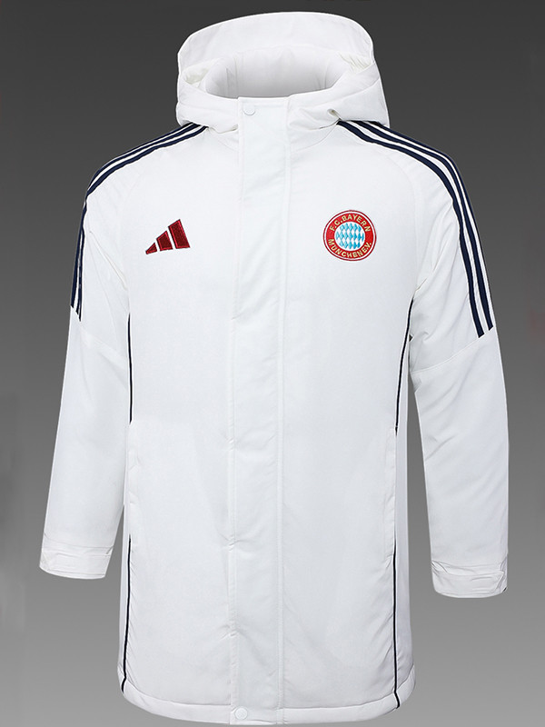 24/25 Bayern White Hooded Cotton Coat 帽棉衣