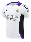 24/25 RMA White(Purple Shoulders) Training Shirts(白色紫肩）