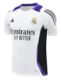 24/25 RMA White(Purple Shoulders) Training Shirts(白色紫肩）