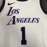 22/23 LAKERS RUSSELL #1 White City Edition Top Quality Hot Pressing NBA Jersey