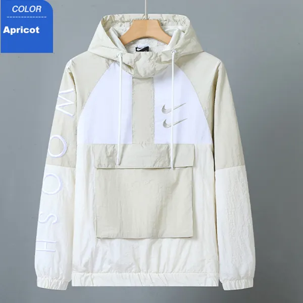 2025 New NK Apricot  Hooded Windbreaker