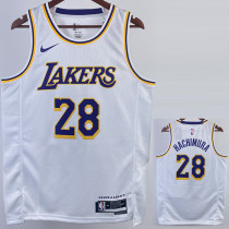 22/23 LAKERS HACHIMURA #28 White Top Quality Hot Pressing NBA Jersey(圆领)