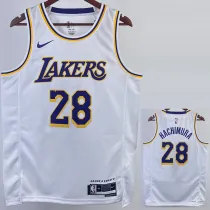 22/23 LAKERS HACHIMURA #28 White Top Quality Hot Pressing NBA Jersey(圆领)