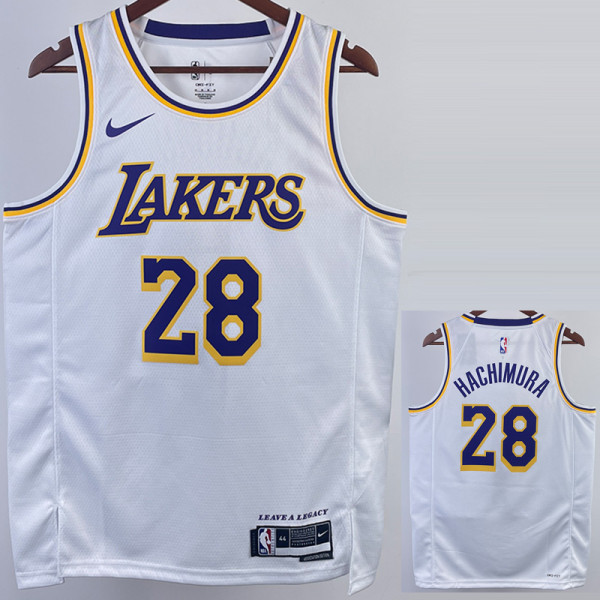 22/23 LAKERS HACHIMURA #28 White Top Quality Hot Pressing NBA Jersey(圆领)