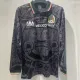 1998 Mexico Grey Black Long Sleeve Retro Soccer Jersey (长袖)(带小字)