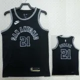 22/23 SA Spurs DUNCAN #21 Black Top Quality Hot Pressing NBA Jersey (Retro Logo)