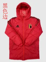 22/23 Belgium Red Hooded Cotton Coat Black Edge (黑色边) 棉衣