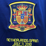 2010 Spain Away Royal Blue Retro Soccer Jersey(带胸前决赛字)