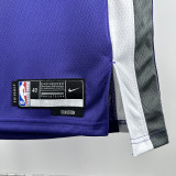 23/24 Kings DeROZAN #10 Away Purple Top Quality Hot Pressing NBA Jersey